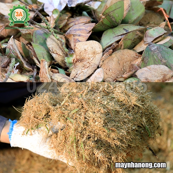 Biến xơ dừa thành mùn hữu cơ nhanh với máy băm xơ dừa