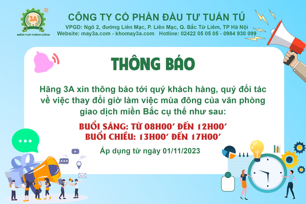 THÔNG BÁO LỊCH LÀM VIỆC MÙA ĐÔNG TRỤ SỞ CHÍNH CÔNG TY