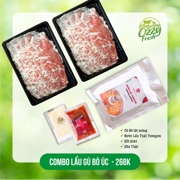 Combo Lẩu Gù Bò Úc