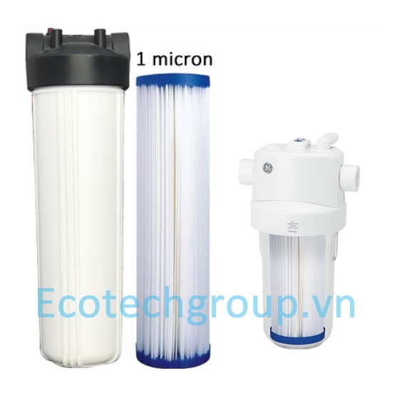 Lõi lọc nếp gấp VW 20 inch bigblue cho bộ lọc đầu nguồn - lọc thô prefilter