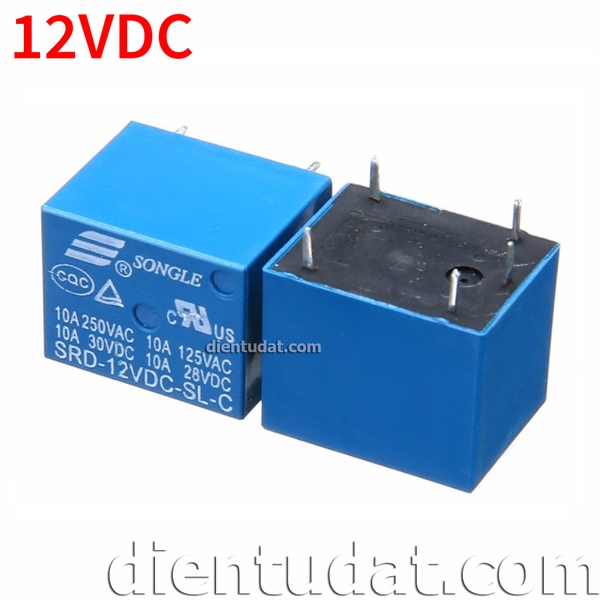 Relay 12VDC 10A 5 CHÂN Songle SRD-12VDC-SL-C