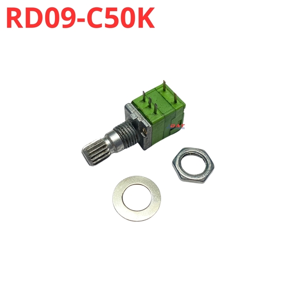 RD09-C50K-15 Chiết Áp Đơn Công Tắc 5 Chân Loại C 50K 15mm