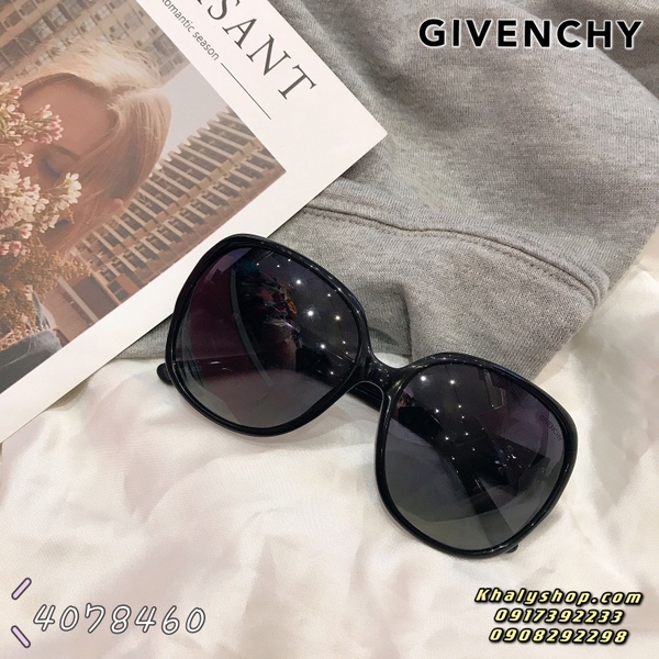 Mắt kính mát nữ thời trang cao cấp Givenchy full đen logo siêu hot 212 (Italy) - KMCCD212