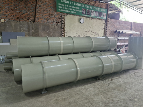 Giải pháp dẫn khí nóng, hơi ăn mòn bằng ống PP thay cho ống inox