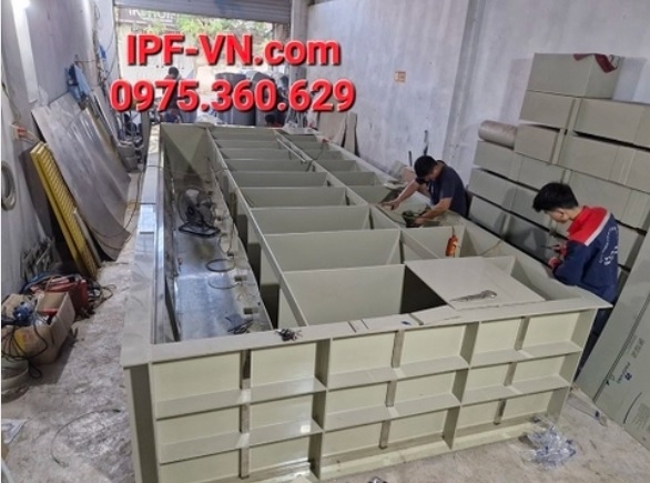 Quy trình thi công bể nhựa pp tại khu công nghiệp