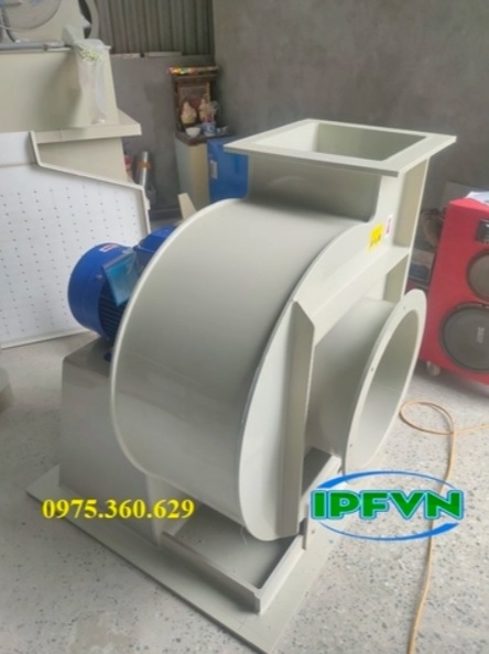 Thi công lắp đặt quạt ly tâm nhựa PP 11kW  cho hệ thống hút khí thải chịu hóa chất ở khu công nghiệp Bắc Ninh