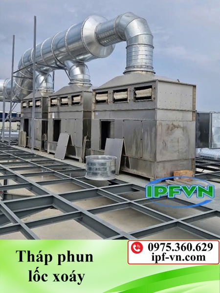 Các yếu tố ảnh hưởng hiệu suất tháp phun lốc xoáy: vận tốc khí, kích thước giọt nước, lực ly tâm