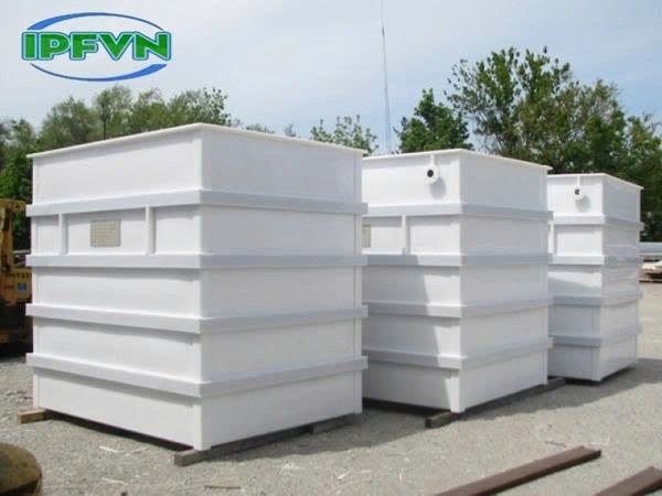 Thiết kế bể PP chịu nhiệt cao – gia cố khung thép, gân tăng cứng