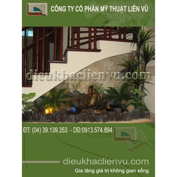 Tiểu cảnh nước gầm cầu thang đẹp