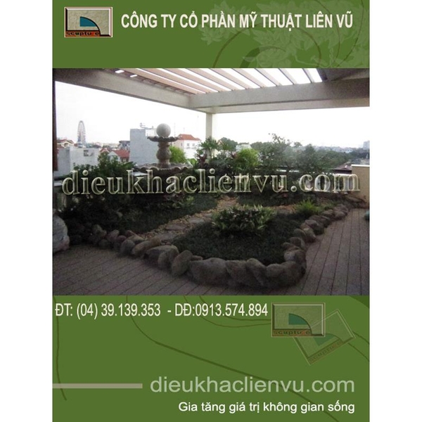 Tiểu cảnh sân thượng ngoài trời