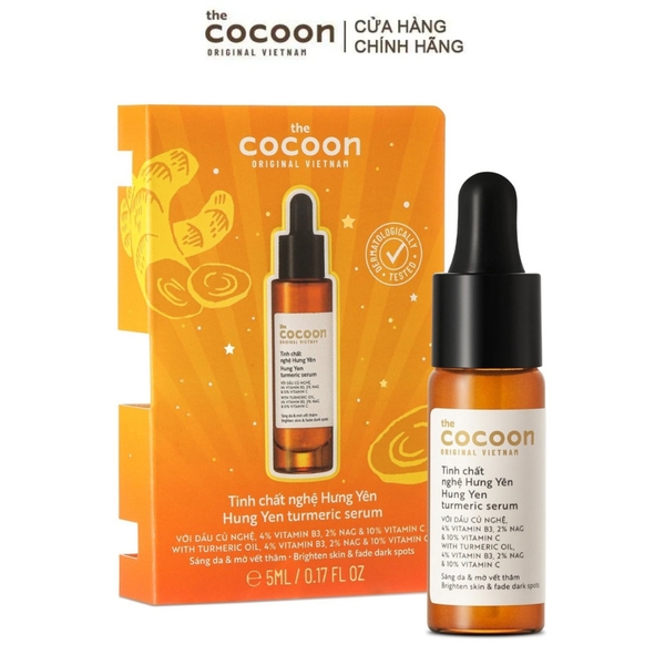 [Sample] Tinh Chất Nghệ Sáng Da Cocoon Hung Yen Turmeric Serum x2.2 5ml