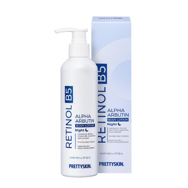 Kem Dưỡng Thể Trắng, Tái Tạo, Phục Hồi Làn Da Ban Đêm Body Treatment Pretty Skin Retinol B5 250ml