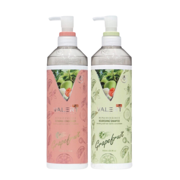 Bộ Dầu Gội Xả Bưởi Grapefruit Valert Plus Trị Rụng Tóc Cao Cấp 850mlx2