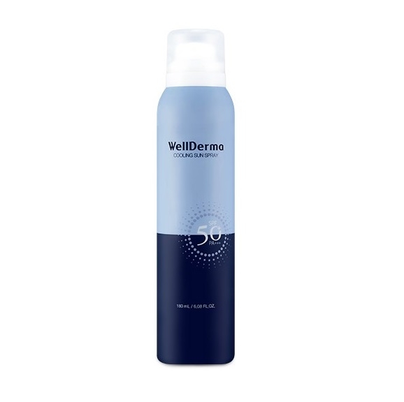 Xịt Chống Nắng Chống Trôi, Giảm Nhiệt, Làm Mát Da Wellderma G PLus Cooling Sun Spray 180ml
