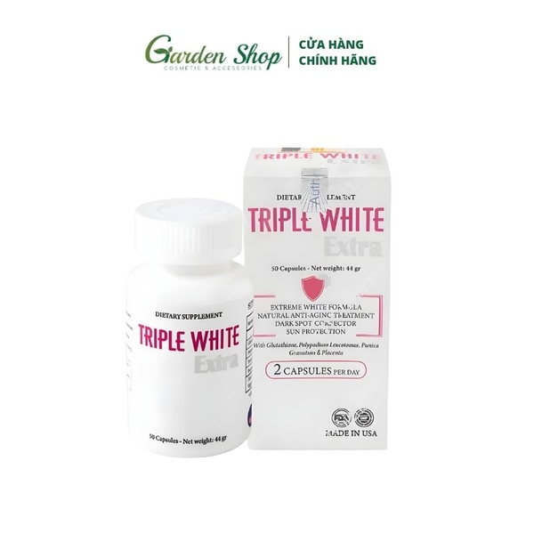 Viên uống Triple White Glutathione 1200mg 50 Viên