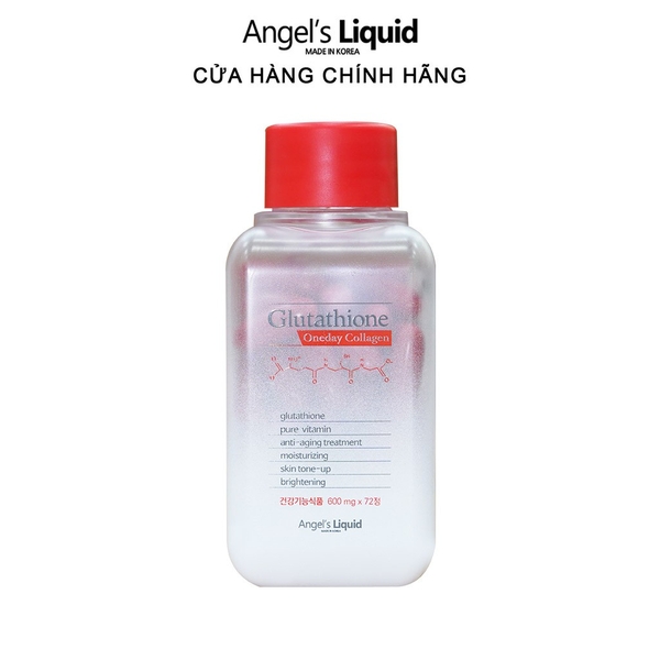 angel's liquid glutathione ever collagen Viên Uống Trắng Da, Giúp Da Săn Chắc Angel's Liquid Glutathione Oneday  Collagen 72 Viên