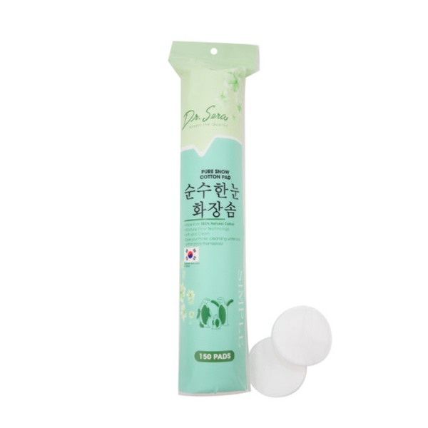 Bông Tẩy Trang 100% Cotton Mềm Mịn Dr.Sera Pure Snow Cotton Pad 150 miếng