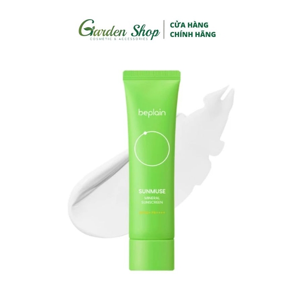 Kem Chống Nắng Vật Lý Nâng Tone Nhẹ Nhàng Beplain Sunmuse Mineral Sunscreen SPF 50+ PA+++ 50ml