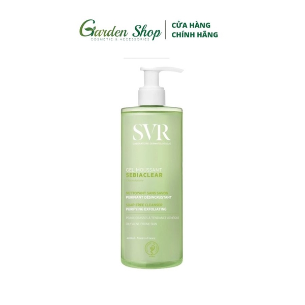 Gel Rửa Mặt SVR Không Chứa Xà Phòng Cho Da Dầu Sebiaclear Gel Moussant 400ml