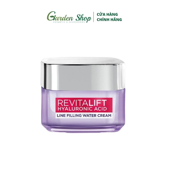 Kem Dưỡng Cấp Ẩm Căng Mượt Da, Giảm Nếp Nhăn L'Oreal Revitalift Hyaluronic Acid Line Filling Water Cream 50ml
