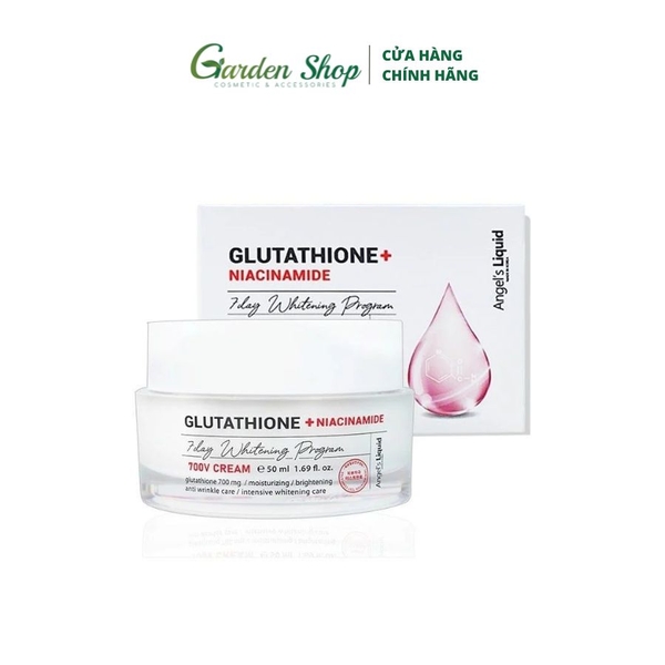 Kem Dưỡng Đặc Trị Nám Truyền Trắng Angel's Liquid Glutathione + Niacinamide 7Day Whitening Program 700 V-Cream 50ml