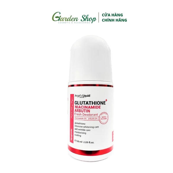 Lăn Khử Mùi Mờ Thâm, Dưỡng Trắng Vùng Da Dưới Cánh Tay Angel's Liquid Glutathione+ Niacinamide Arbutin Fresh Deodorant 60ml
