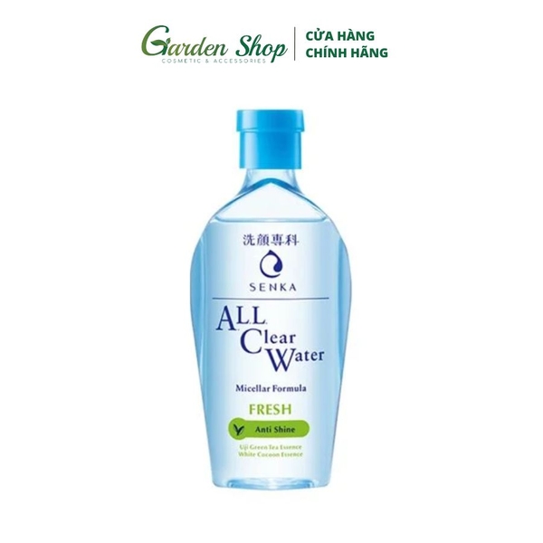 Nước Tẩy Trang Giảm Bóng Nhờn Senka All Clear Water Micellar Formula - Fresh 230ml