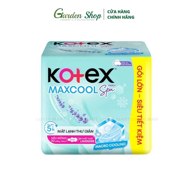 BVS Kotex Max Cool Siêu Mỏng Cánh Gói 20 Miếng (23cm)