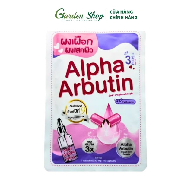 (New) Bột Trắng Da Alpha Arbutin Hya Gluta 10 Viên