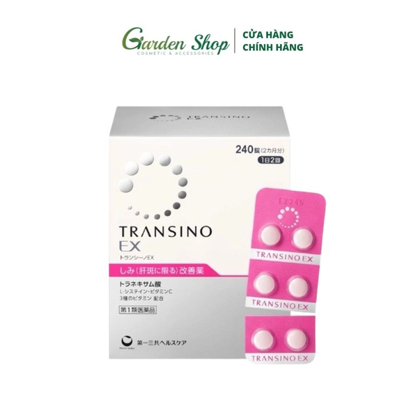 Viên Uống Trắng Da Trị Nám Transino Whitening EX 240v