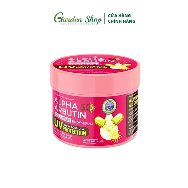 Kem Dưỡng Trắng Chống Nắng Toàn Thân Alpha Arbutin Collagen SPF50 New UV Cream Protection 500ml