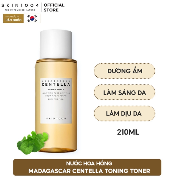 Nước Hoa Hồng Hỗ Trợ Phục Hồi, Tái Tạo Xuất Rau Má Skin1004 Madagascar Centella Toning Toner 210ml