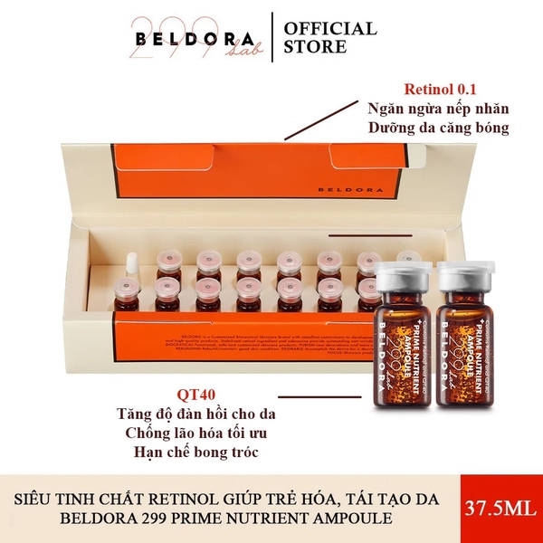 Siêu Tinh Chất Retinol Giúp Trẻ Hóa, Tái Tạo Da Beldora 299 Prime Nutrient Ampoule (Ống lẻ)