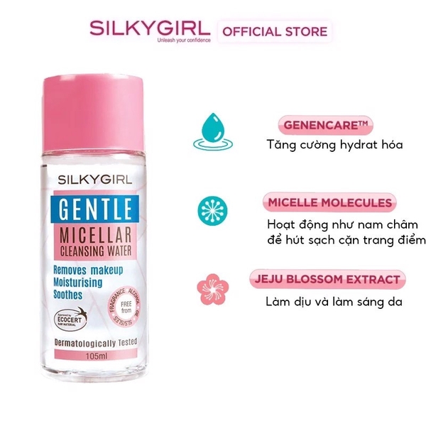 Nước Tẩy Trang Dịu Nhẹ Silkygirl Gentle Micellar Cleansing Water 105ml