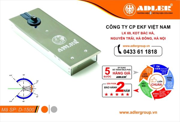 BẢN LỀ SÀN ADLER MODEL D-1500