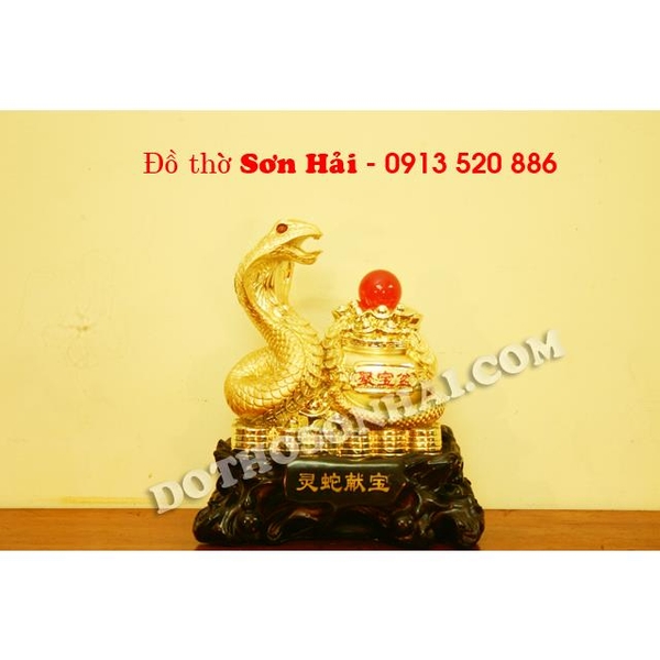 Tượng rắn phong thủy, con rắn phong thủy, 21cmx27cm