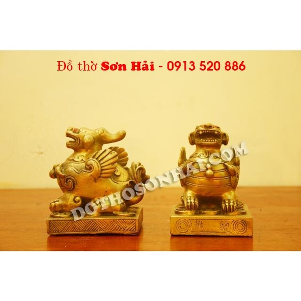 Tỳ hưu bằng đồng nhỏ 8cm x 9cm