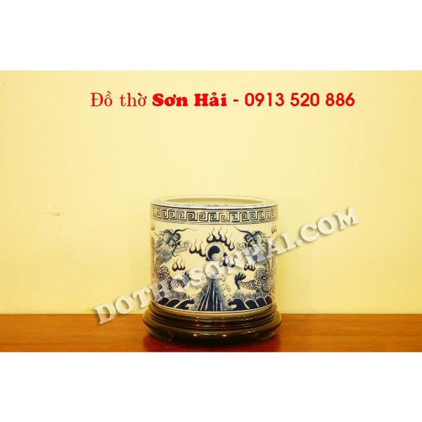 Đế bát hương gỗ tròn rộng 23 cm