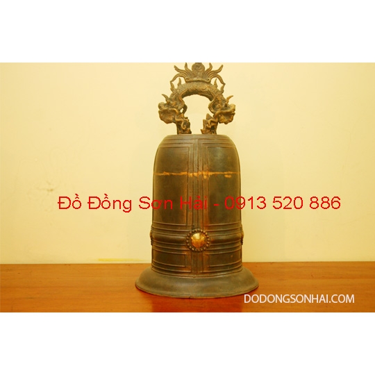 Đúc chuông đồng đỏ giả cổ 13kg