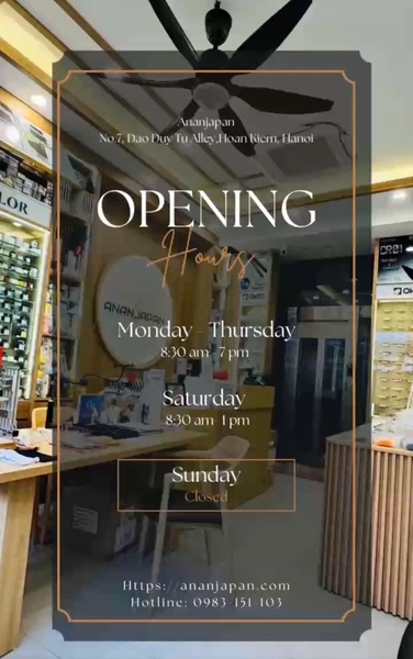 THÔNG BÁO : ĐIỀU CHỈNH GIỜ MỞ CỬA HÀNG