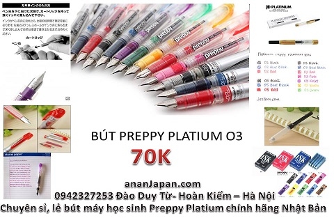 CHUYÊN SỈ LẺ BÚT MÁY HỌC SINH PREPPY PLATIUM NHẬT BẢN