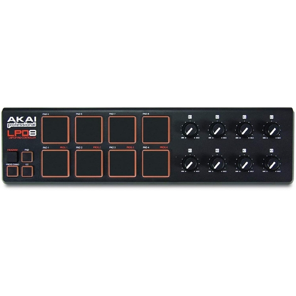 Akai LPD8 USB Pad Controller W/ 8 Velocity-Sensitive Pads