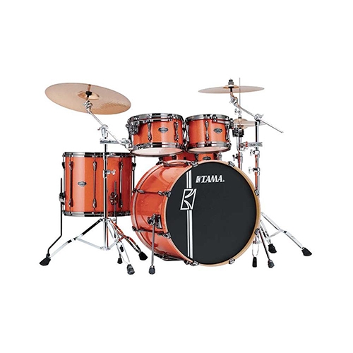 TAMA MK52HZBNS-BOS Superstar Hyper-Drive Maple 5-Piece Drum Shell Kit Only, Bright Orange Sparkle