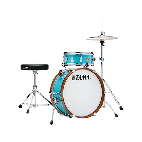 TAMA LJK28H4-AQB Club-JAM Mini Drum Kit 2-Piece w/Hardware, No Cymbal Holder, Aqua Blue