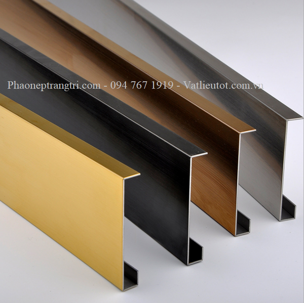 KÍCH THƯỚC NẸP INOX, NẸP T INOX, NẸP V, NẸP L, NẸP U