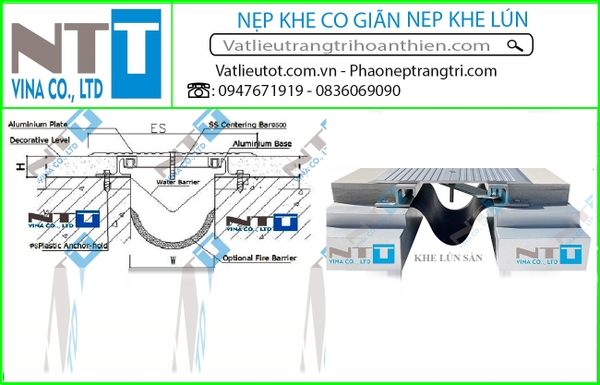 Nẹp Nhôm Che Khe lún, Khe nhiệt KN150.20