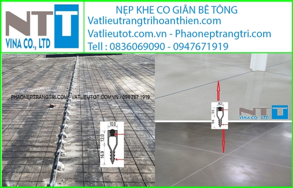 Nẹp khe co giãn, nẹp khe nhiệt khe lún bê tông