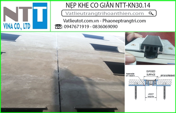 Nẹp Nhôm khe lún, Khe nhiệt KN30CS