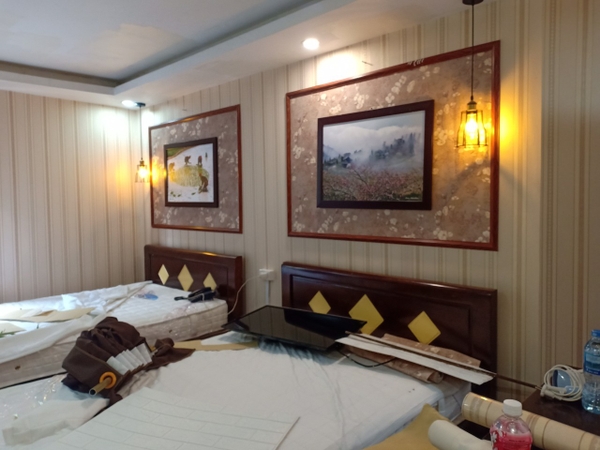 Thi công giấy dán tường tại Lào Cai