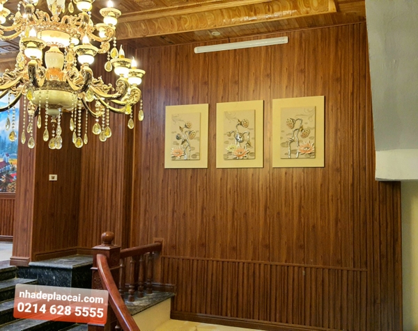 thiết kế thi công tấm nhựa ốp tường tại Mây Hồ 2 Sapa Hotel